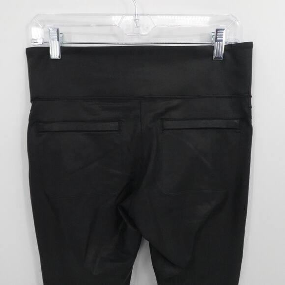 Athleta Pants Womens Medium Black Delancey Gleam Moto Tight Leggings Ankle Zip - Picture 9 of 12